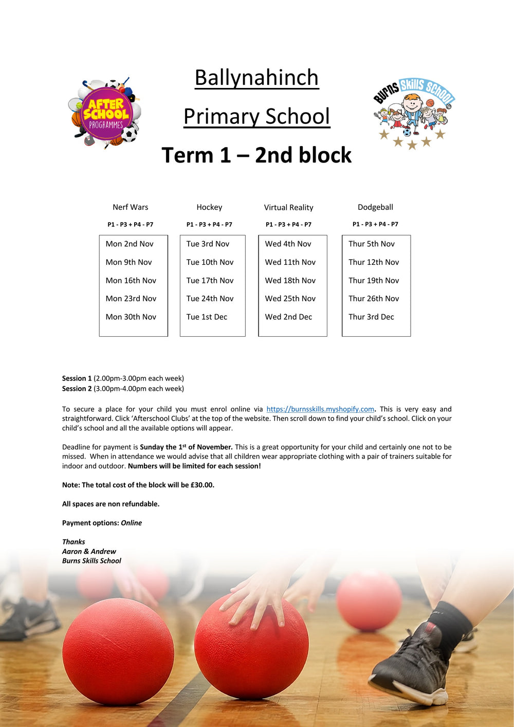 Important information letter