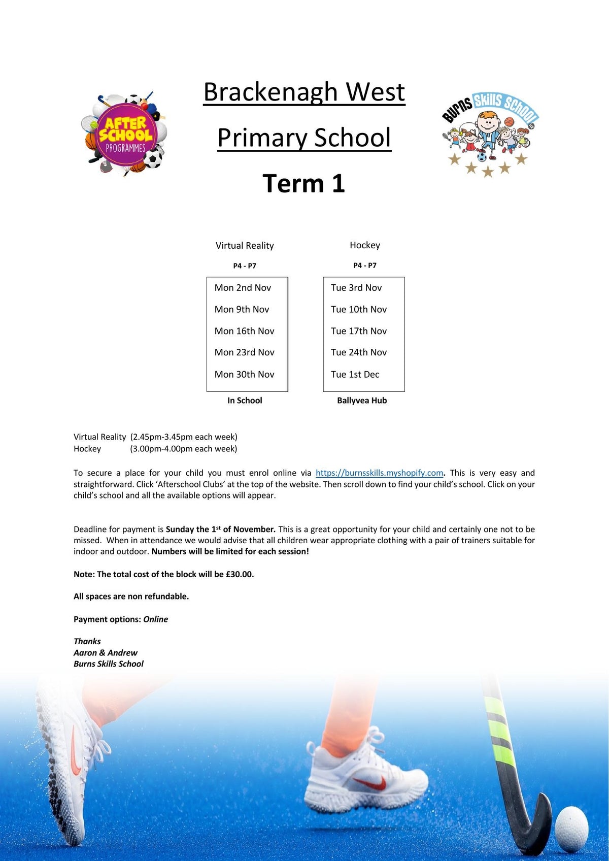 Important information letter