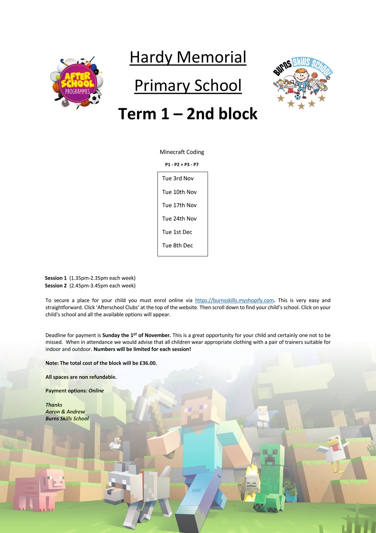Important information letter