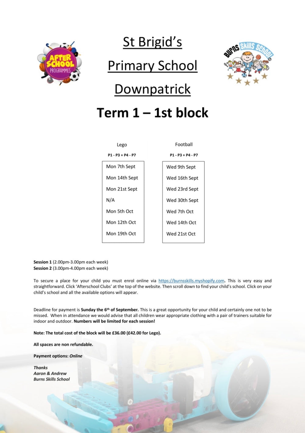 Important information letter