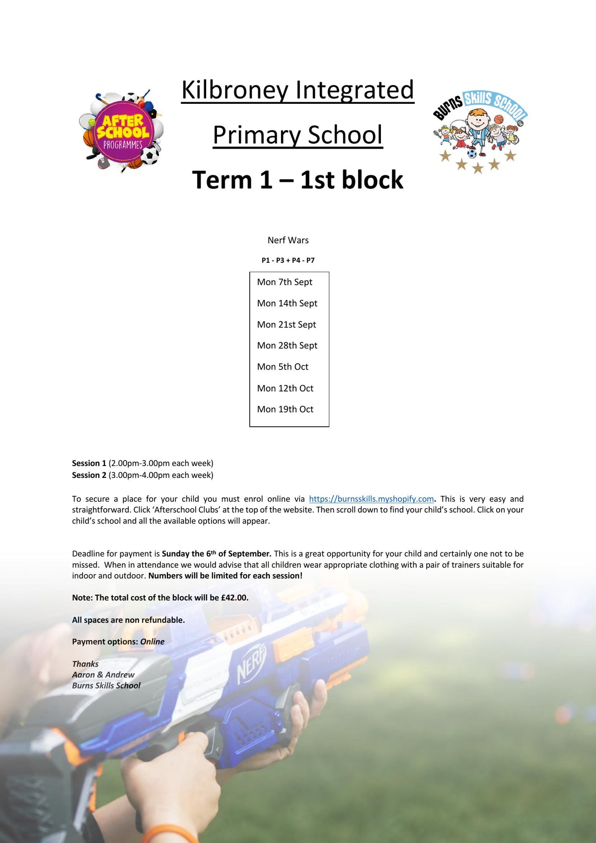 Important information letter