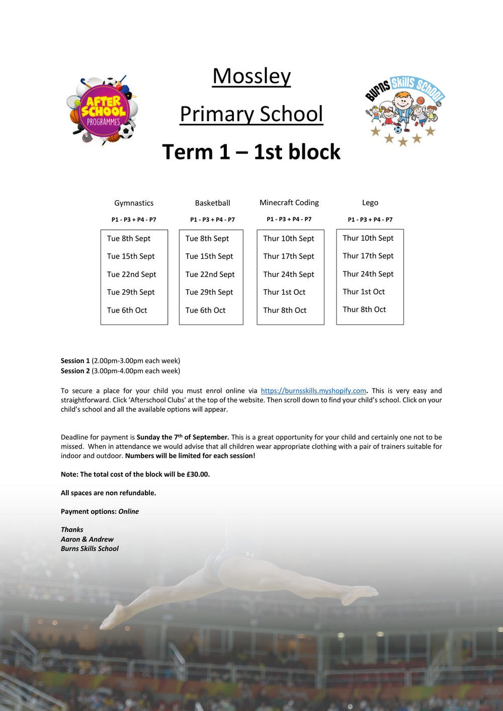 Important information letter