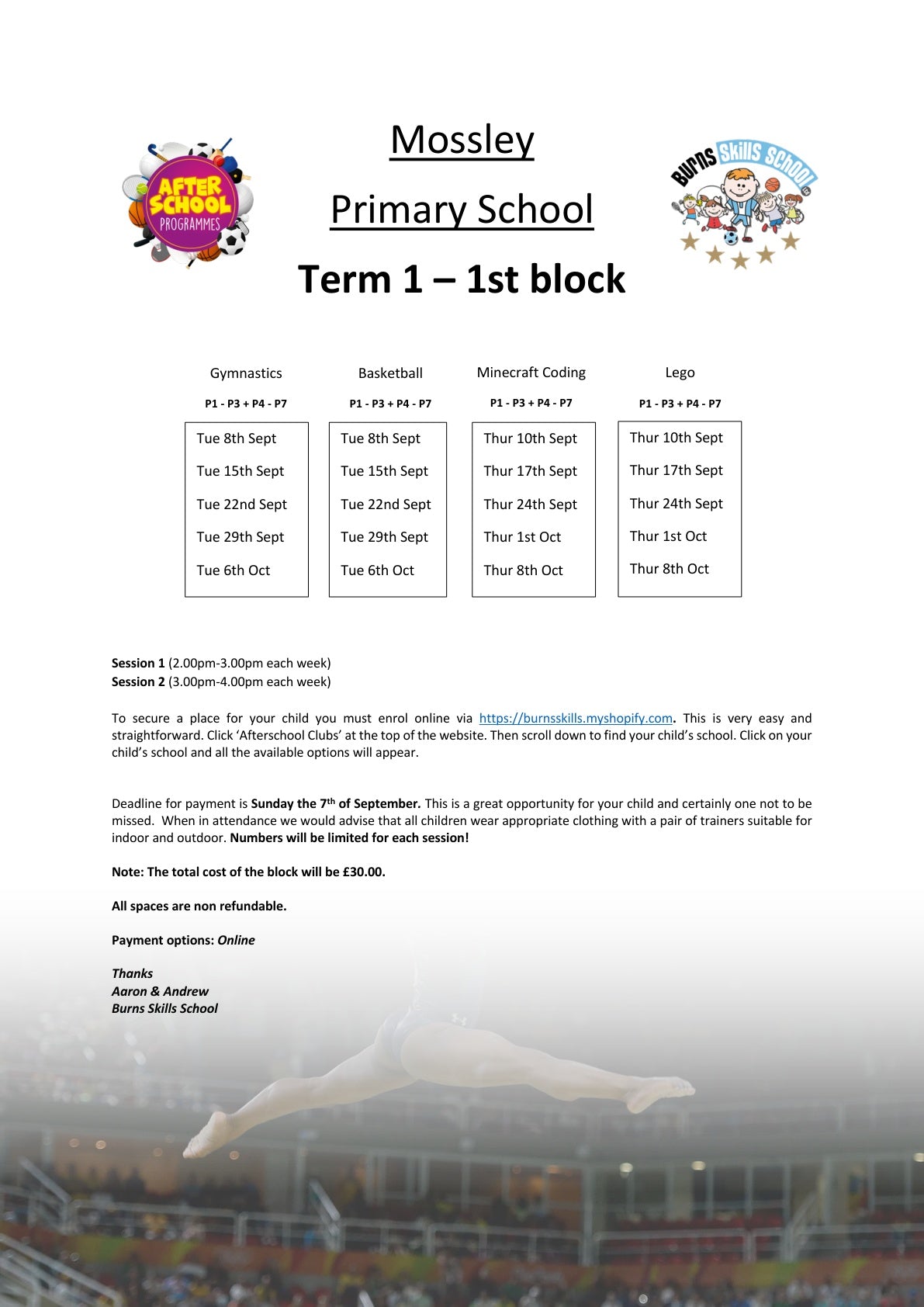 Important information letter