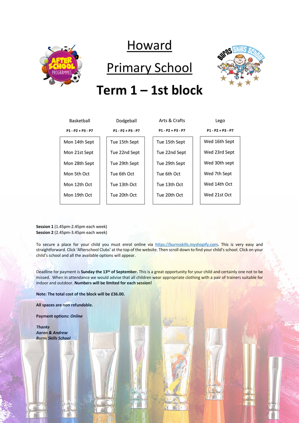Important information letter