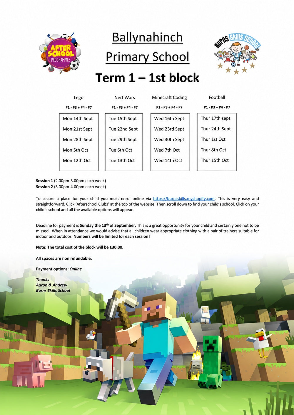 Important information letter