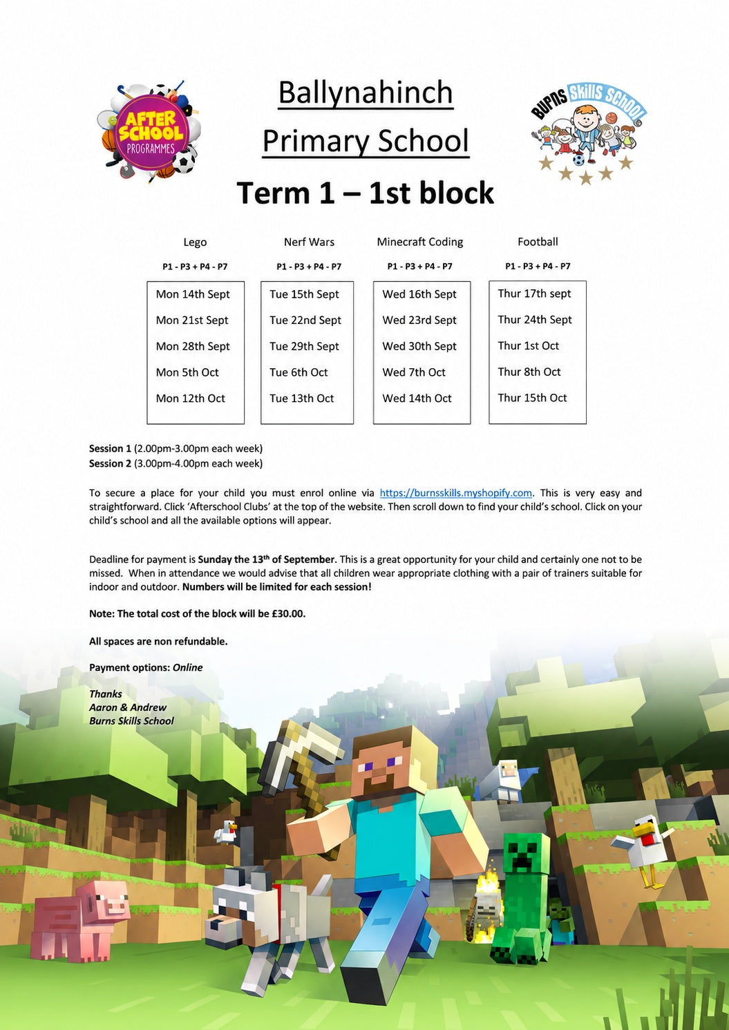 Important information letter