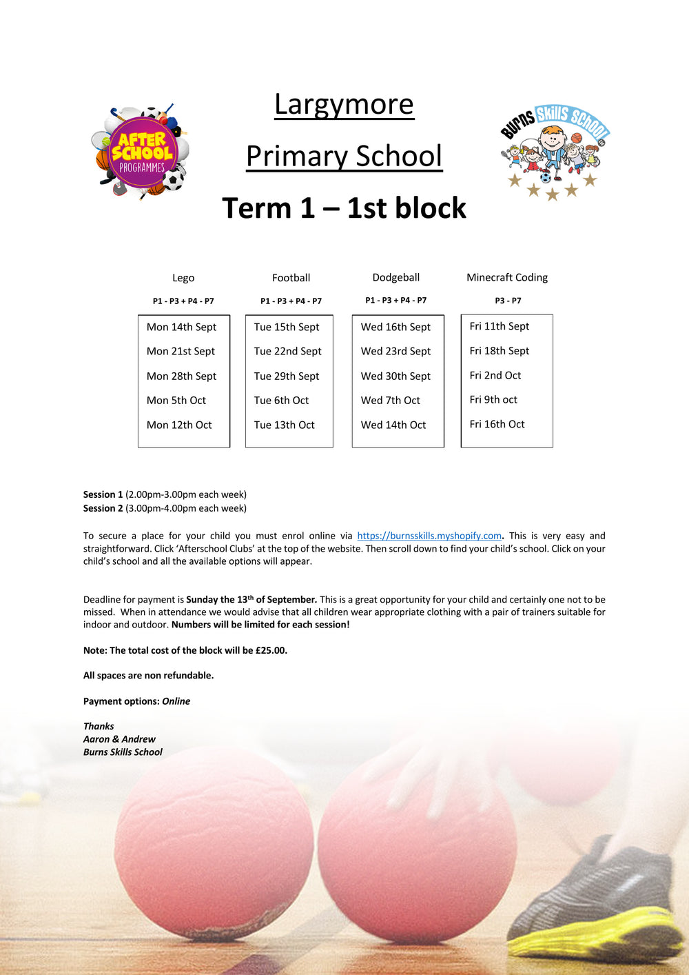 Important information letter