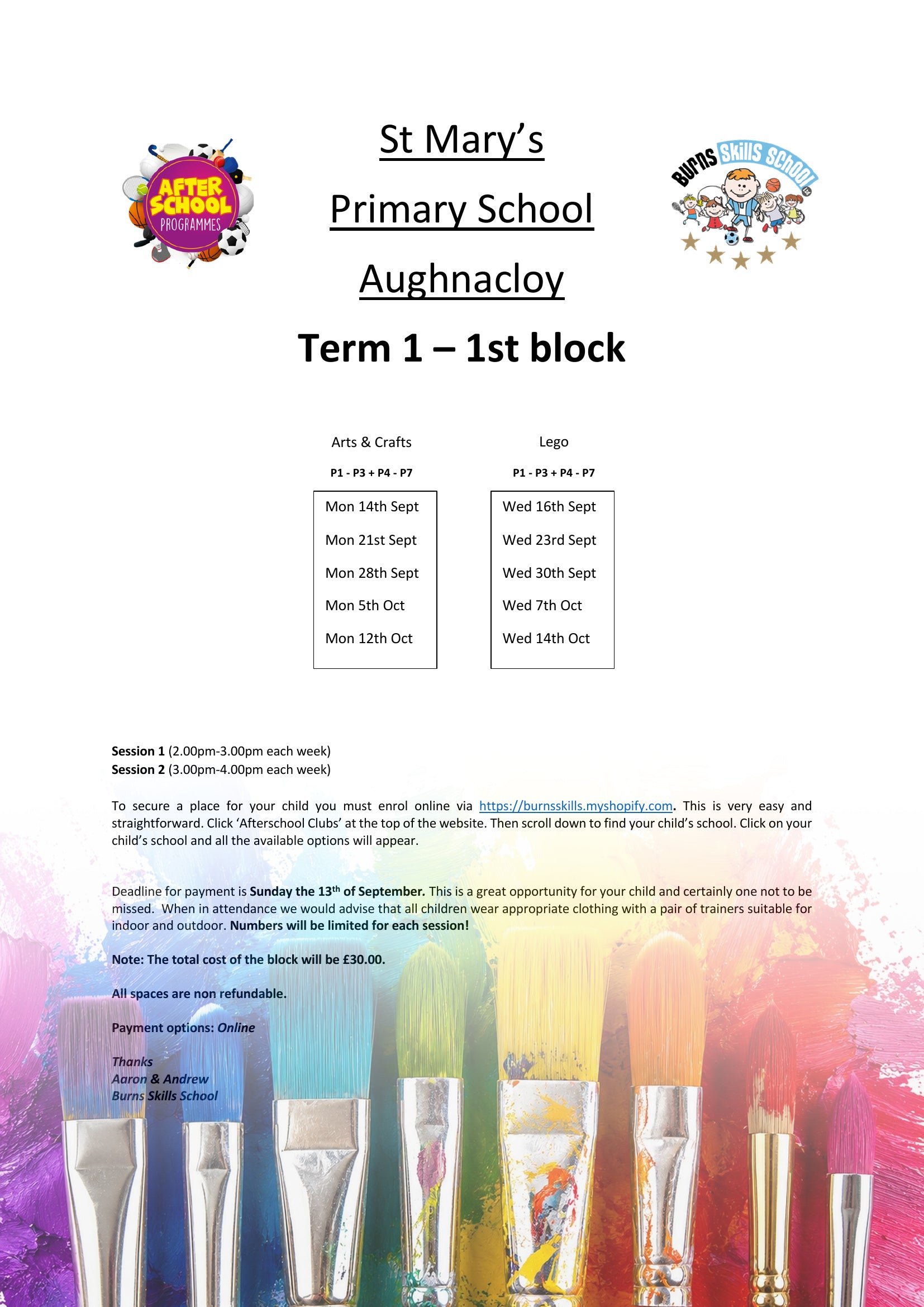 Important information letter