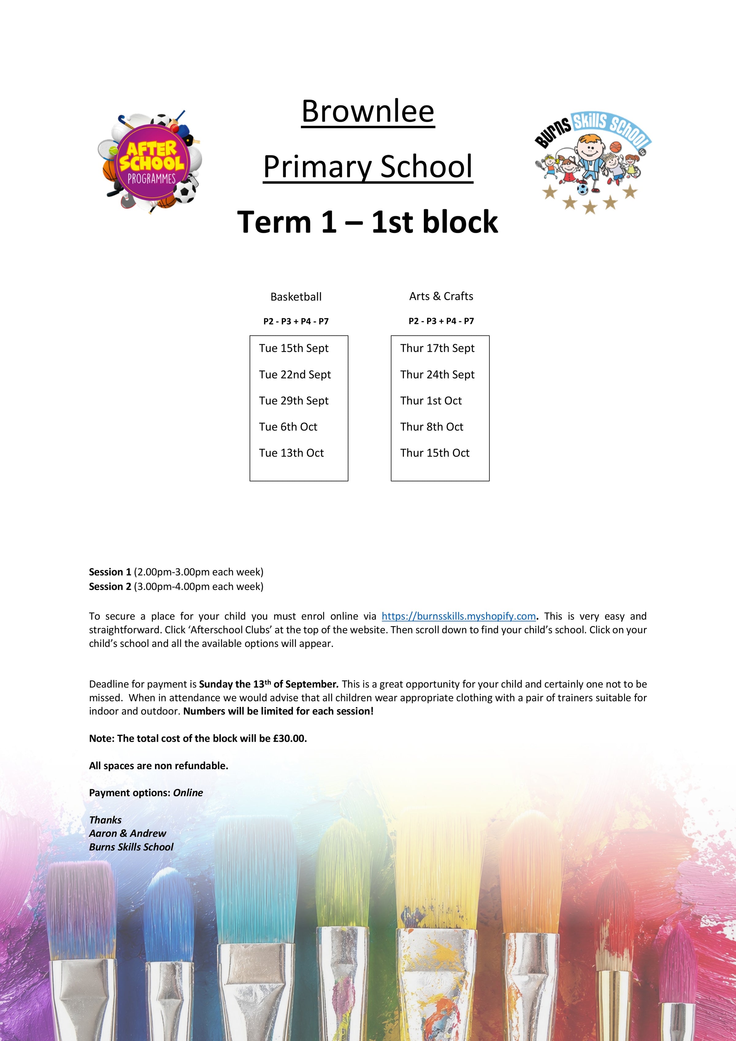 Important information letter