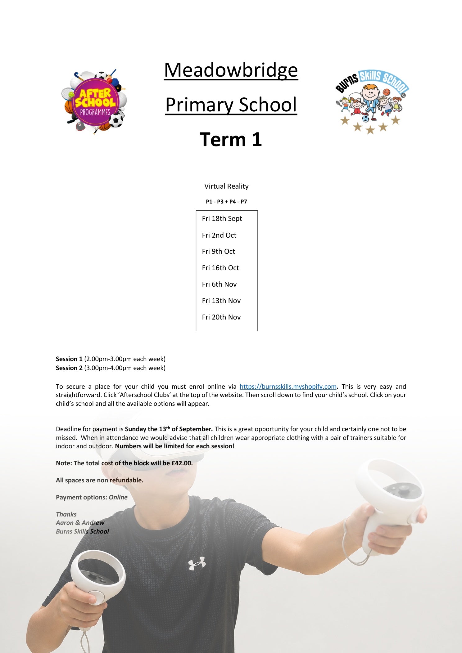 Important information letter