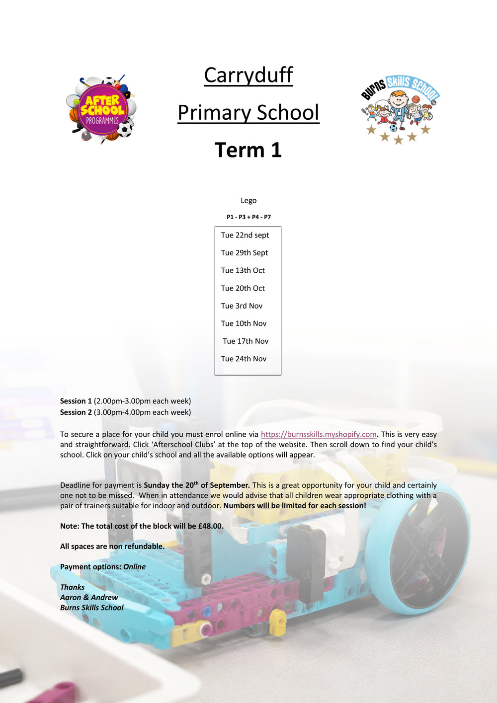 Important information letter