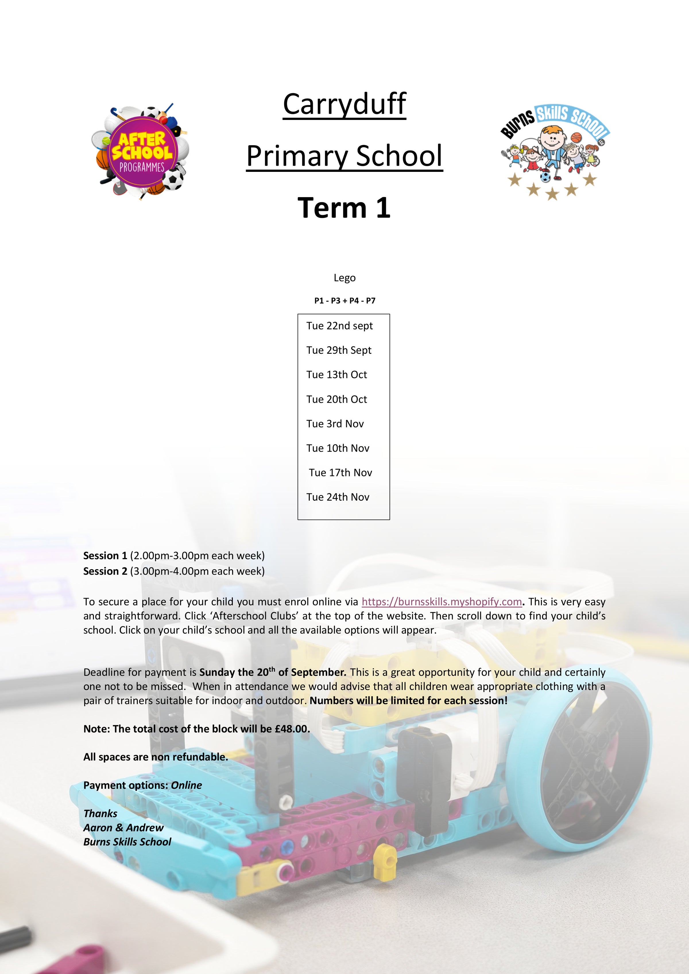 Important information letter