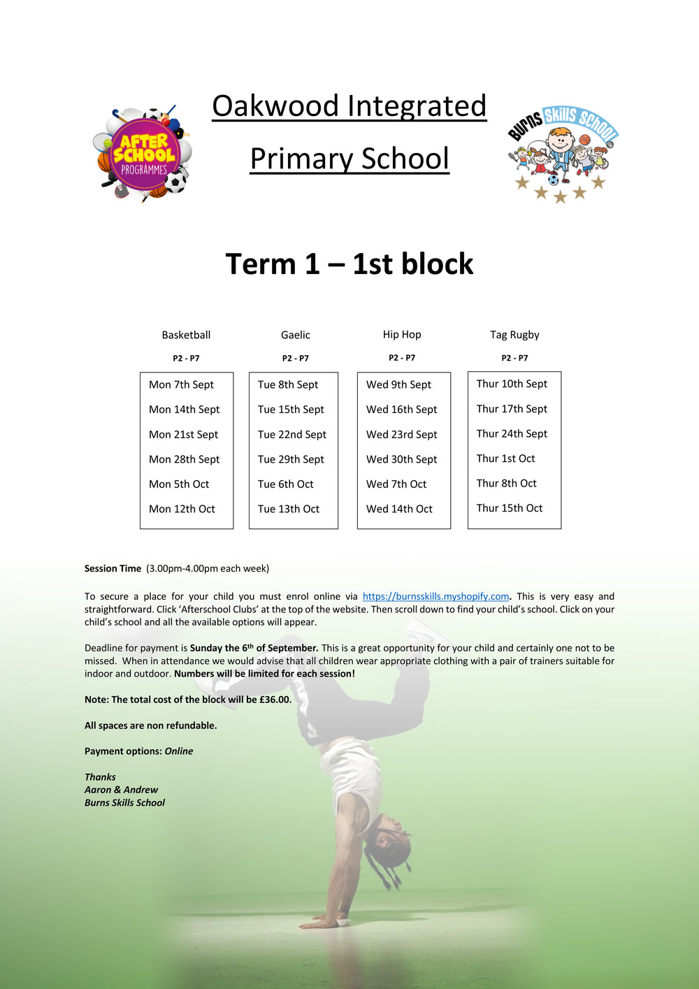 Important information letter