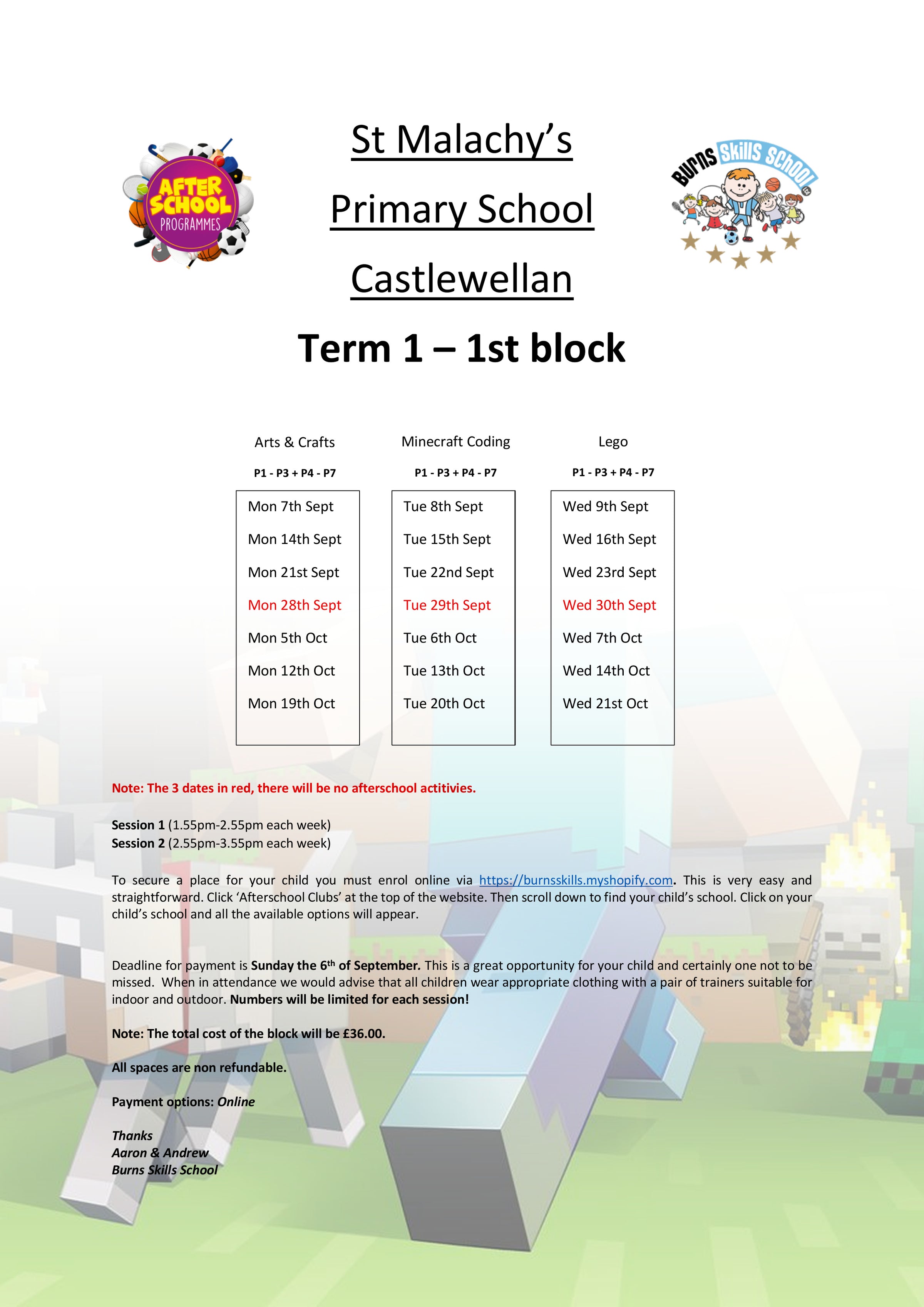 Important information letter