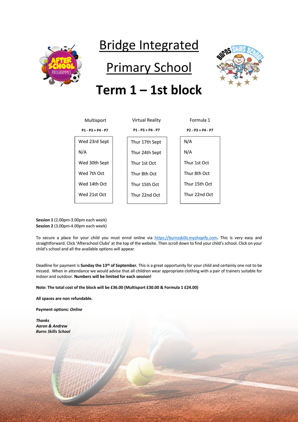 Important information letter