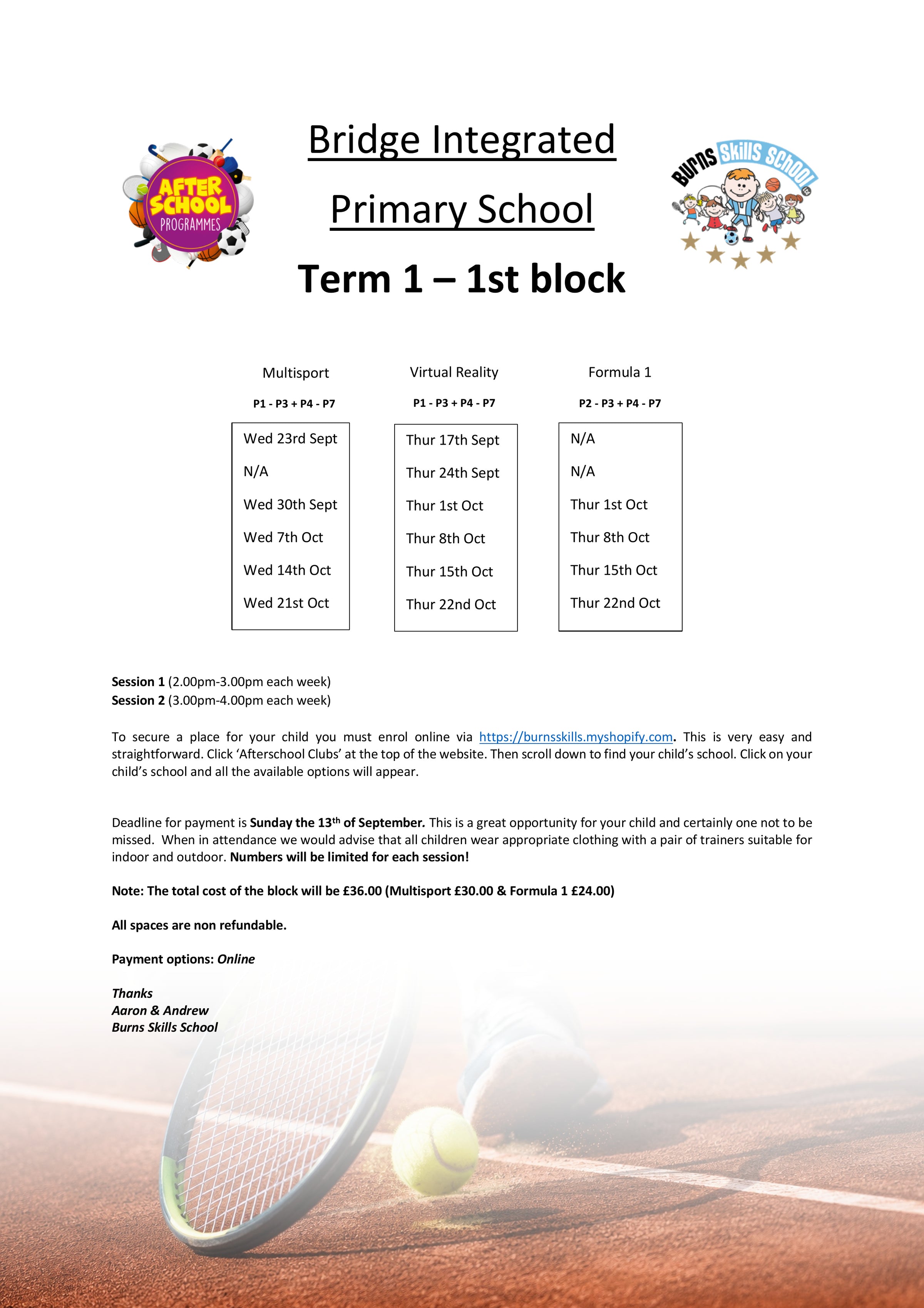 Important information letter