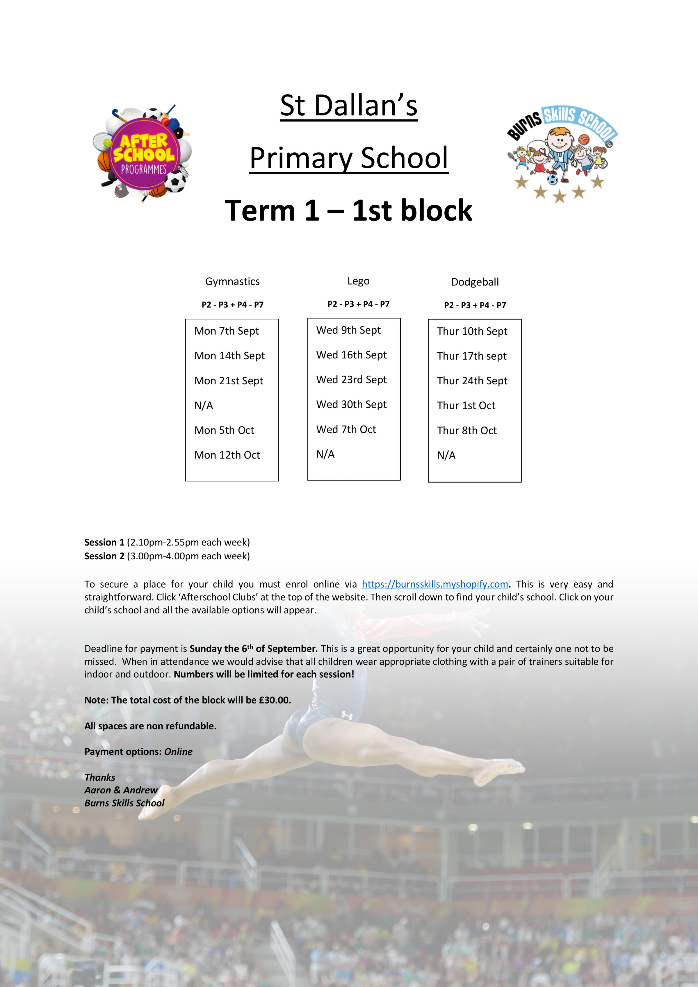Important information letter