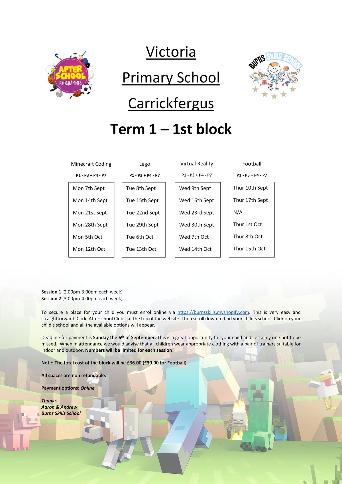 Important information letter