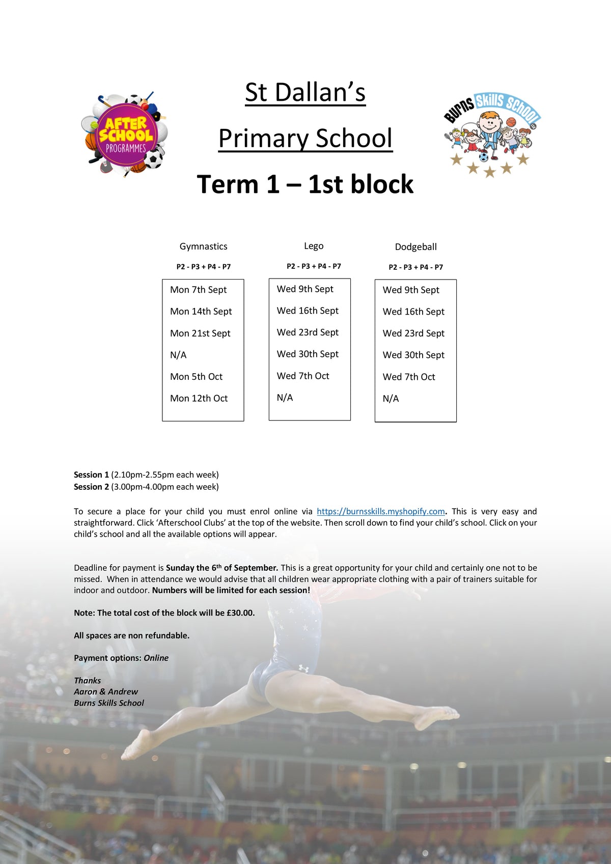 Important information letter