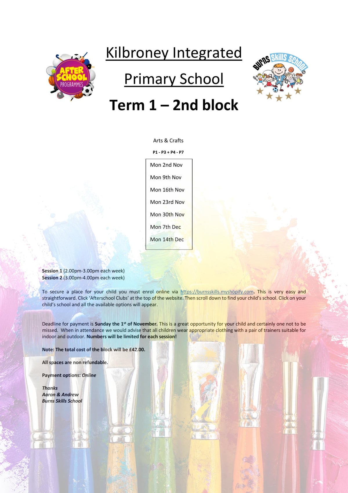 Important information letter