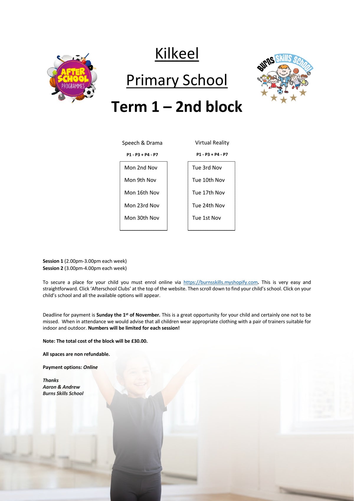 Important information letter