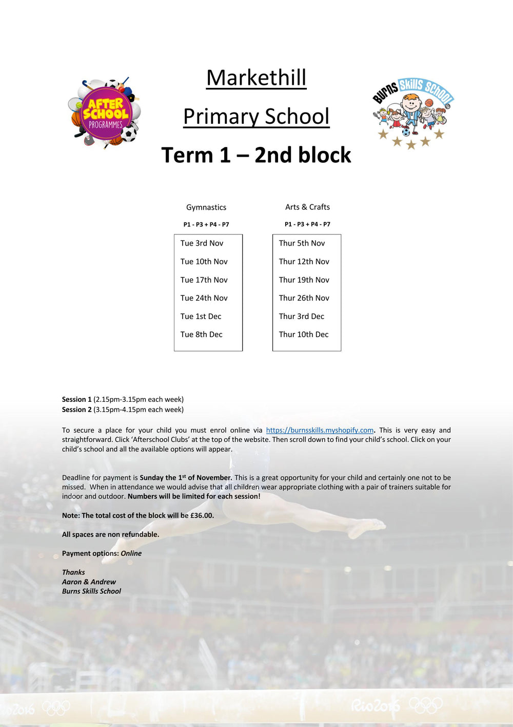 Important information letter