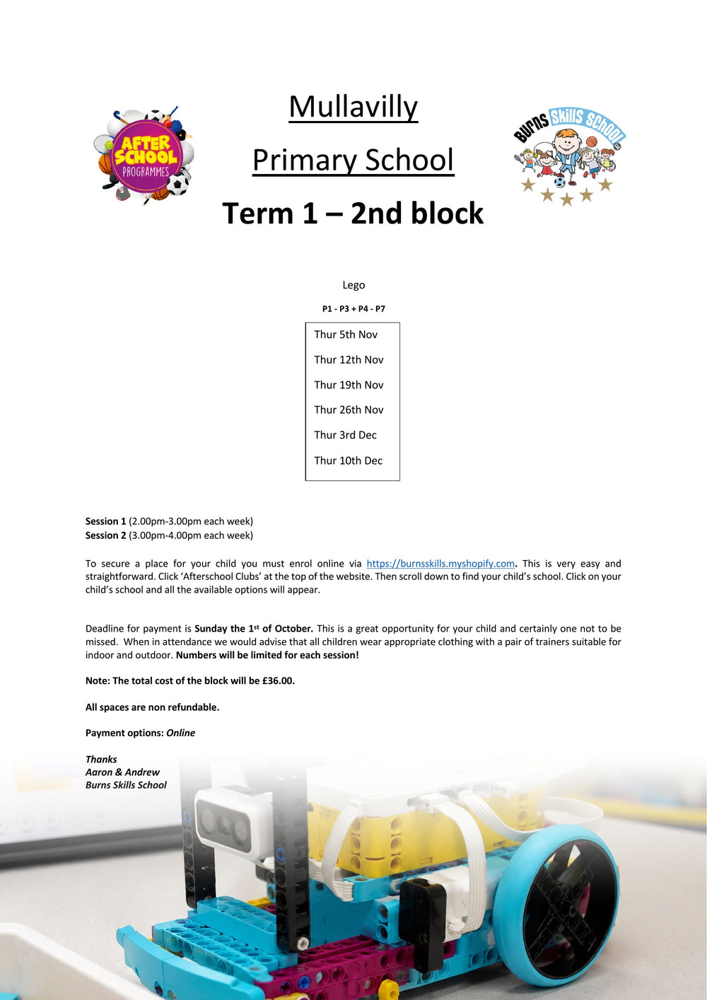 Important information letter