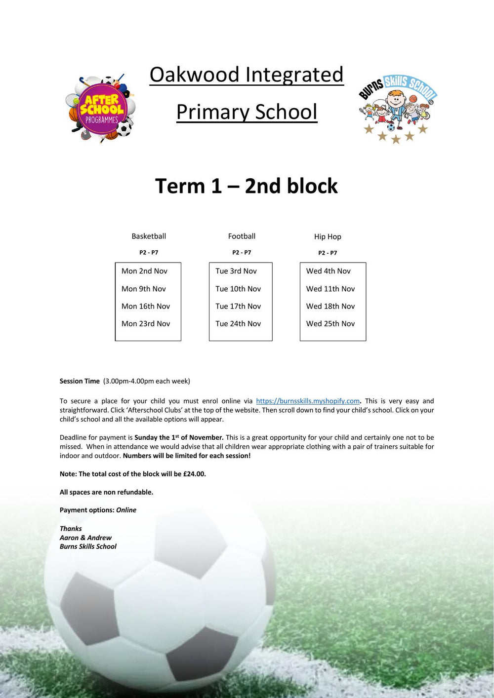 Important information letter