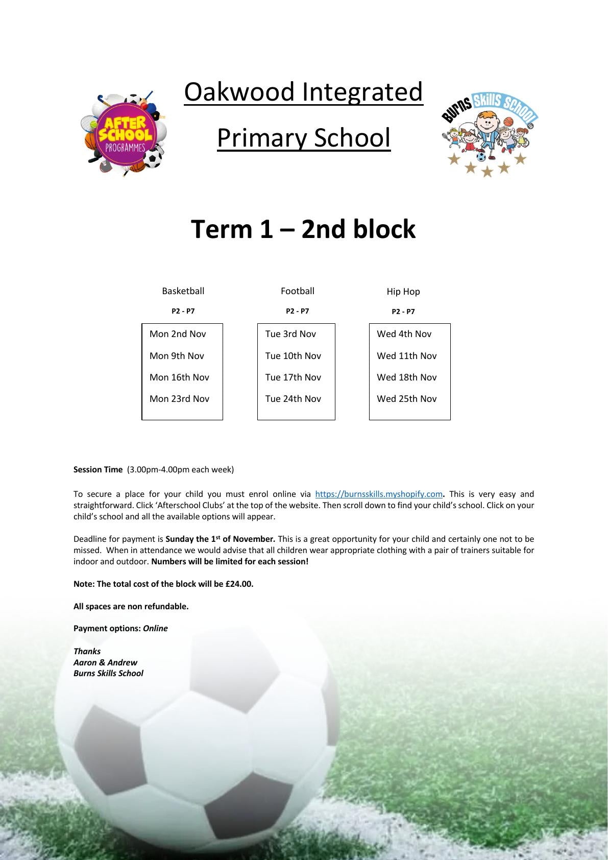 Important information letter
