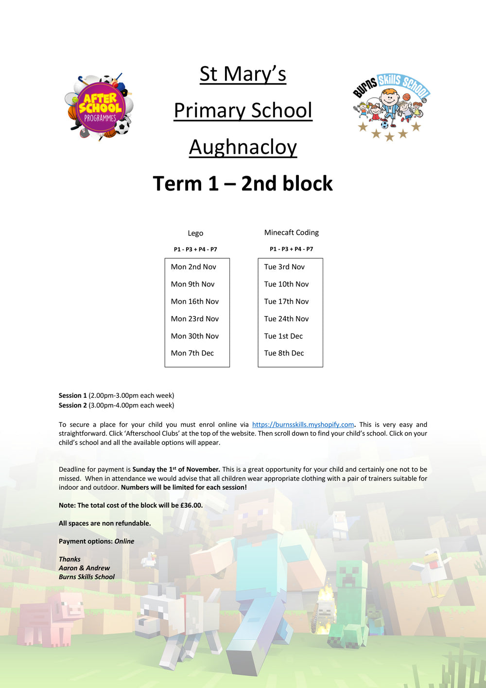 Important information letter