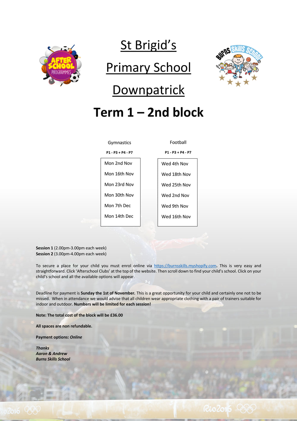Important information letter