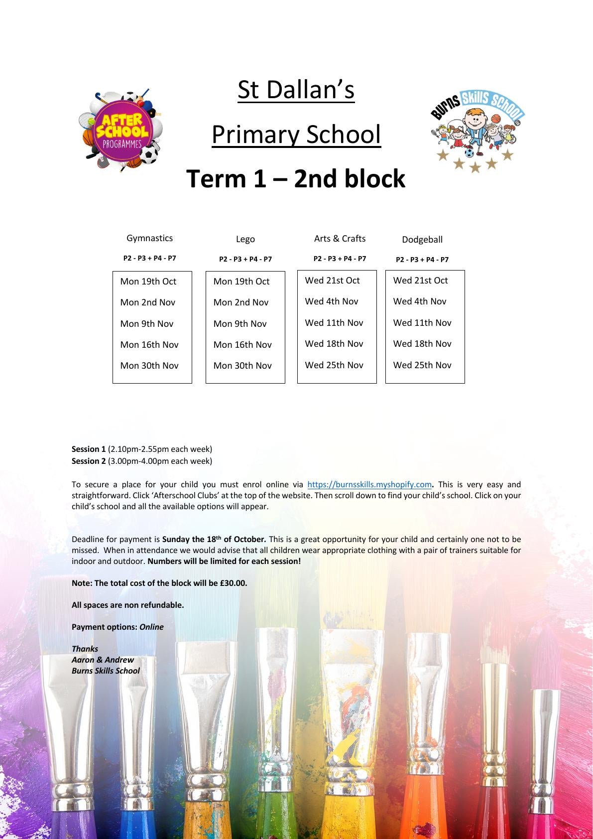 Important information letter